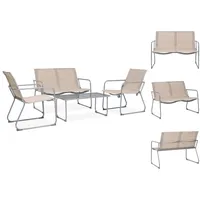 VidaXL Garten-Lounge-Set 4-tlg. creme