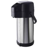 APS Pump-Isolierkanne -PREMIUM- Thermoskanne, Weiss, Braun
