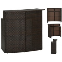 VidaXL Garten-Bartisch Braun 120x55x110 cm Poly Rattan