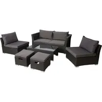 Mendler HWC-J36 Lounge-Set dunkelgrau