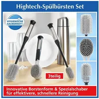 Wenko Maximex Spülbürsten-Set Hightech schwarz/grau Kunststoff