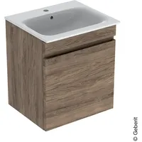 Geberit Renova Plan Set Möbelwaschtisch/Unterschrank 60cm, Nussbaum hickory 501915JR1,