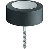 FSB Bodentürpuffer 38 3878 D.48mm H.24mm Alu.naturf./F1 Dübelmontage