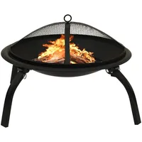 VidaXL 2-in-1 Feuerstelle und Grill mit Schürhaken 56x56x49 cm