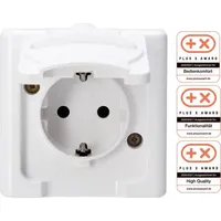 Kopp Klappdeckelsteckdose 1 St. Arktisweiß