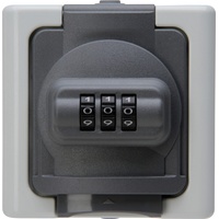 Kopp Schuko-Steckdose 1fach Aufputz abschließbar IP44 Grau 2 St.