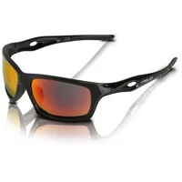 XLC Unisex – Erwachsene Kingston SG-C16 Sonnenbrille, schwarz/rot, One