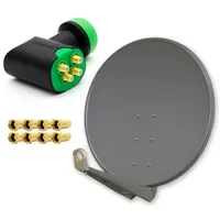PremiumX DELUXE SAT Anlage für 4 Empfänger 100cm Satellitenantenne