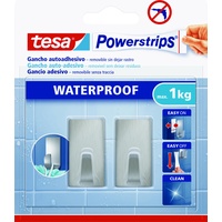 Tesa Powerstrips Haken Small Metall, 1kg Tragkraft, 3 Stück