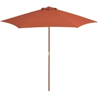 VidaXL Sonnenschirm mit Holz-Mast 270 cm Terrakotta