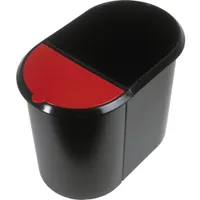 Helit Papierkorb Duo-System schwarz/rot