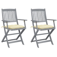 VidaXL Klappbare Gartenstühle 2 St. 2 x 2 x