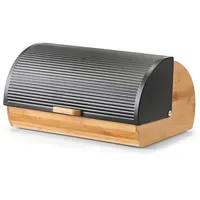 Zeller Brotkasten Bambus/Metall 19 cm x 27 x 39