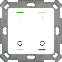 MDT Taster Light 55 2-fach RGBW, mit Temperatursensor, reinweiß