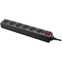 Logilink Steckdosenleiste mit Schalter Schwarz Schutzkontakt 1 St.