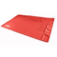 Weller WLACCWSM1-02 Anti-Rutsch Matte für Lötarbeiten Größe „groß“, Rot