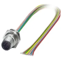 Phoenix Contact 1419700 Sensor-/Aktor-Einbausteckverbinder M12 Stecker, Einbau 0.50m Polzahl: