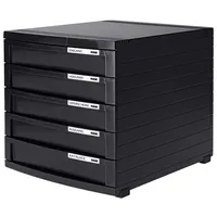 HAN Schubladenbox CONTUR schwarz DIN B4, mit 5