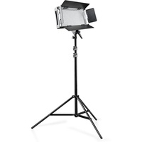 Walimex LED 500 Videolicht (dimmbare Flächenleuchte inkl. Lampenstativ WT-806)