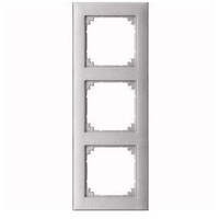 Merten M-PLAN II Rahmen 3fach, bündiger Einbau, aluminium