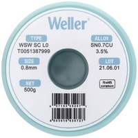 Weller WSW SC L0 Lötzinn, bleifrei Spule Sn0,7Cu 500g
