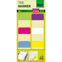 Sigel Haftmarker, HN203 Grün, Gelb, Pink, Blau, Violett, Weiß