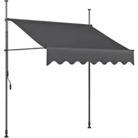Garden Pleasure Klemmmarkise 300 x 300 cm anthrazit