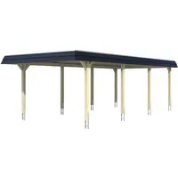 SKANHOLZ Carport Wendland 4,09 x 8,70 m nussbaum inkl.