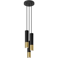 Sollux SL.0955 Pendelleuchte LOOPEZ 3P schwarz/Gold