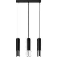Sollux lighting Hängeleuchte Loopez 3L schwarz/Chrom