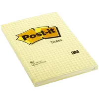 Post-it Haftnotizen, 102 x 152 mm, kariert, gelb