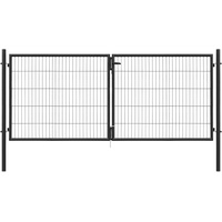 Floraworld Doppeltor Classic Einstabmattenfüllung Anthrazit 125 x 300 cm