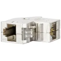 Metz Connect RJ45-Kupplung Cat.6 snap-in, 90Gr 1309A1-I