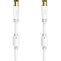 Hama Antennen-Kabel, Koax-Stecker - Koax-Kupplung, vergoldet, 7,5 m, 100