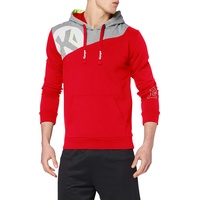 Kempa Core 2.0 Hoodie, rot/Dark grau Melange, 116