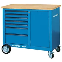 Gedore Rollwerkbank mit 7 Schubladen und Schraubstock