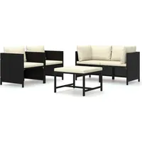 VidaXL Garten-Lounge-Set 5-tlg. schwarz 3059780