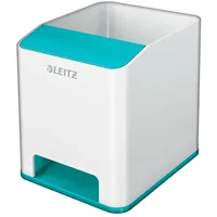 Leitz Stiftehalter WOW Duo Colour perlweiß/eisblau Polystyrol 2 Fächer