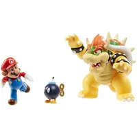 Super Mario 4 Inch Mario vs. Bowser Figure Set