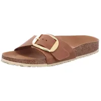 Birkenstock Madrid Big Buckle Nubukleder geölt schmal cognac 42