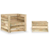 VidaXL Garten-Lounge-Set 2-tlg. natur 316204