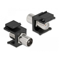 DeLock Keystone Modul IEC Stecker > F Buchse schwarz