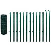 VidaXL Eurozaun Stahl 25 x 1,2 m Grün