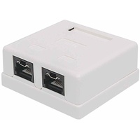 Intellinet Network Solutions Intellinet abschließbare CAT.6-Aufputzdose, ungeschirmt 2 Ports