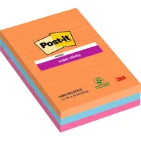 Post-it Super Sticky Haftnotizen extrastark 46453SSA farbsortiert, 3 Blöcke