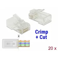 DeLock - Netzwerk RJ45 Crimp+Cut Stecker UTP 20 Stück