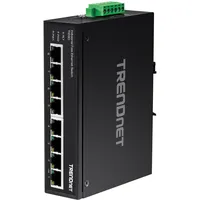 TRENDNET TI Hardened Industrial Railmount Gigabit Switch, 8x RJ-45