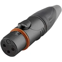HICON HI-X3CF-HD-B XLR-Steckverbinder Kupplung, gerade Polzahl: 3 Schwarz 1St.