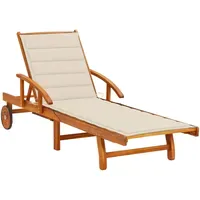 VidaXL Sonnenliege 67 x 20 x 0 cm Creme