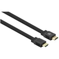 Manhattan 355599 HDMI-Kabel mit Ethernet, flach, 0,5 m Schwarz